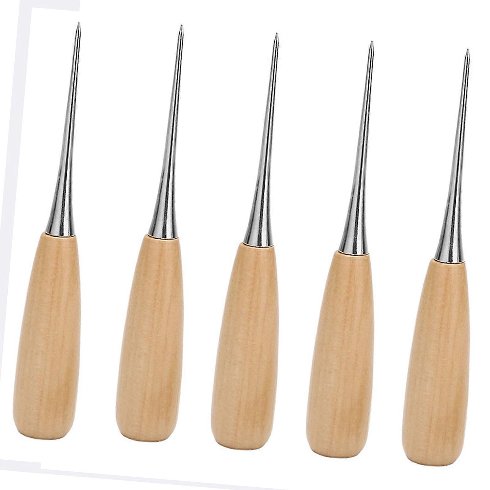Multipurpose Wood Handle Awl Tool For Shoemaking Leatherworking Craft And Home Repair Tasks  5