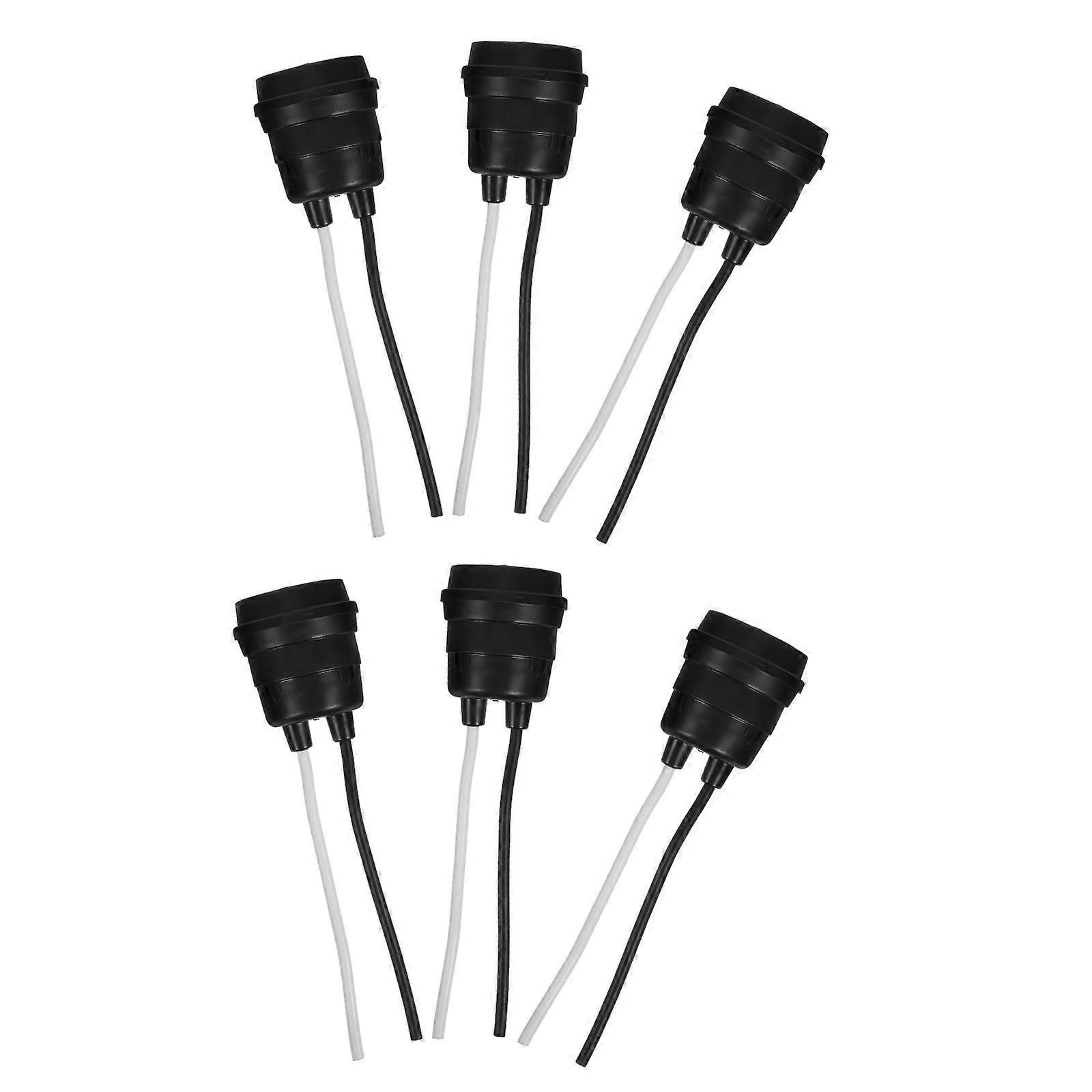 Yellow Waterproof Lamp Holder E27 Socket for DIY Light 6Pcs