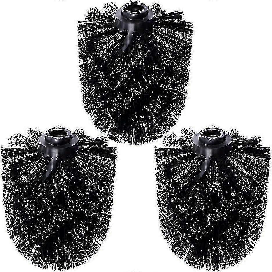 3-Pack Toilet Brush Head Replacement Black Brush Replacement Bros