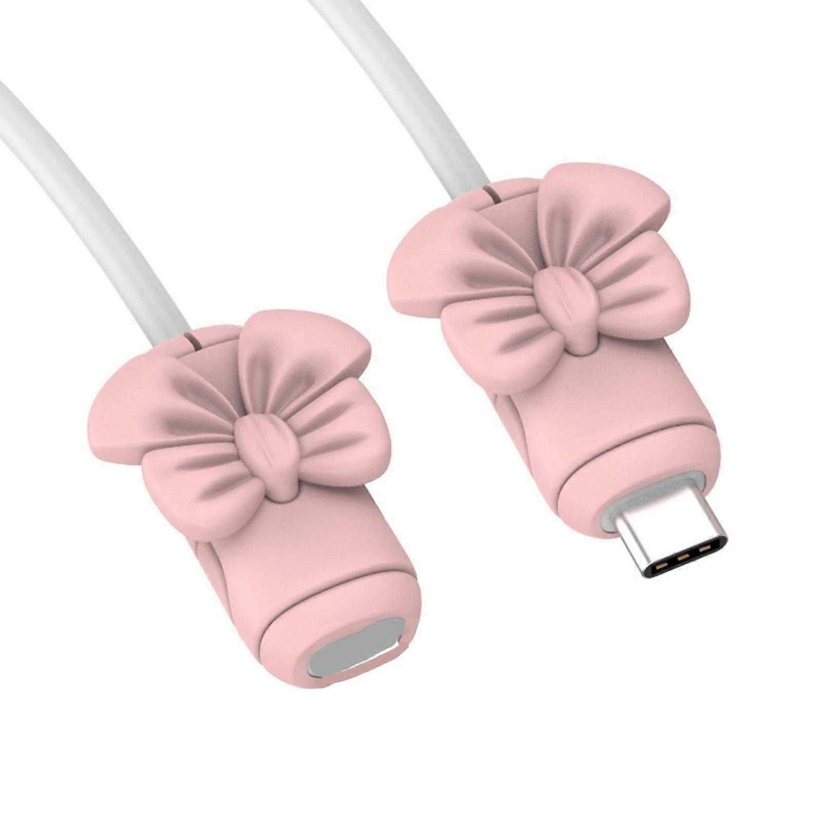 2 Pairs Silicone Cable Protectors with Nonslip Design Charging Cord Protective Case Suitable for Daily Use Protections Multicolor