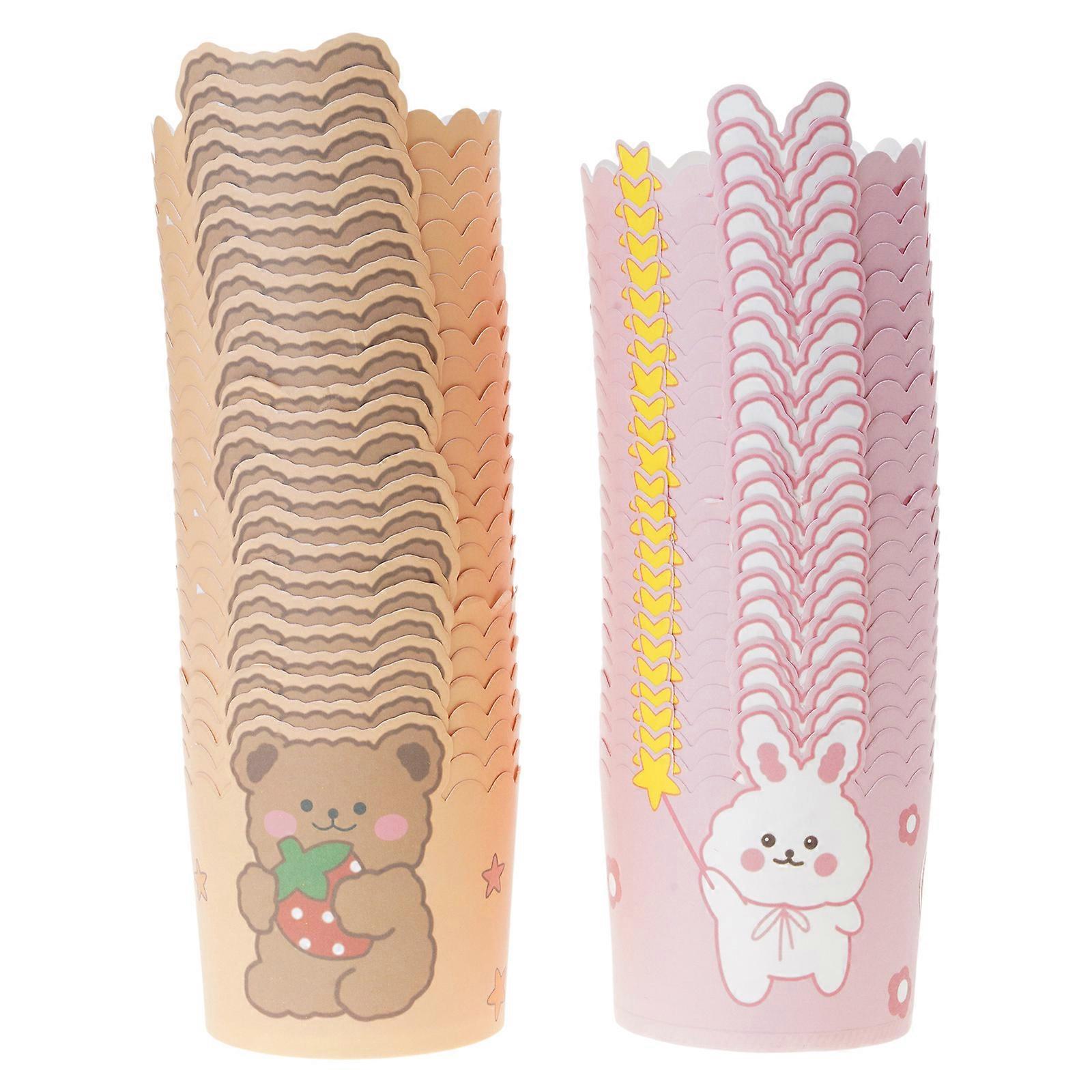 50 Pieces Elegant Charm Cupcake Molds for Creative Baking Projects Supplies and Special Event With Diverse Patterns Multicolor