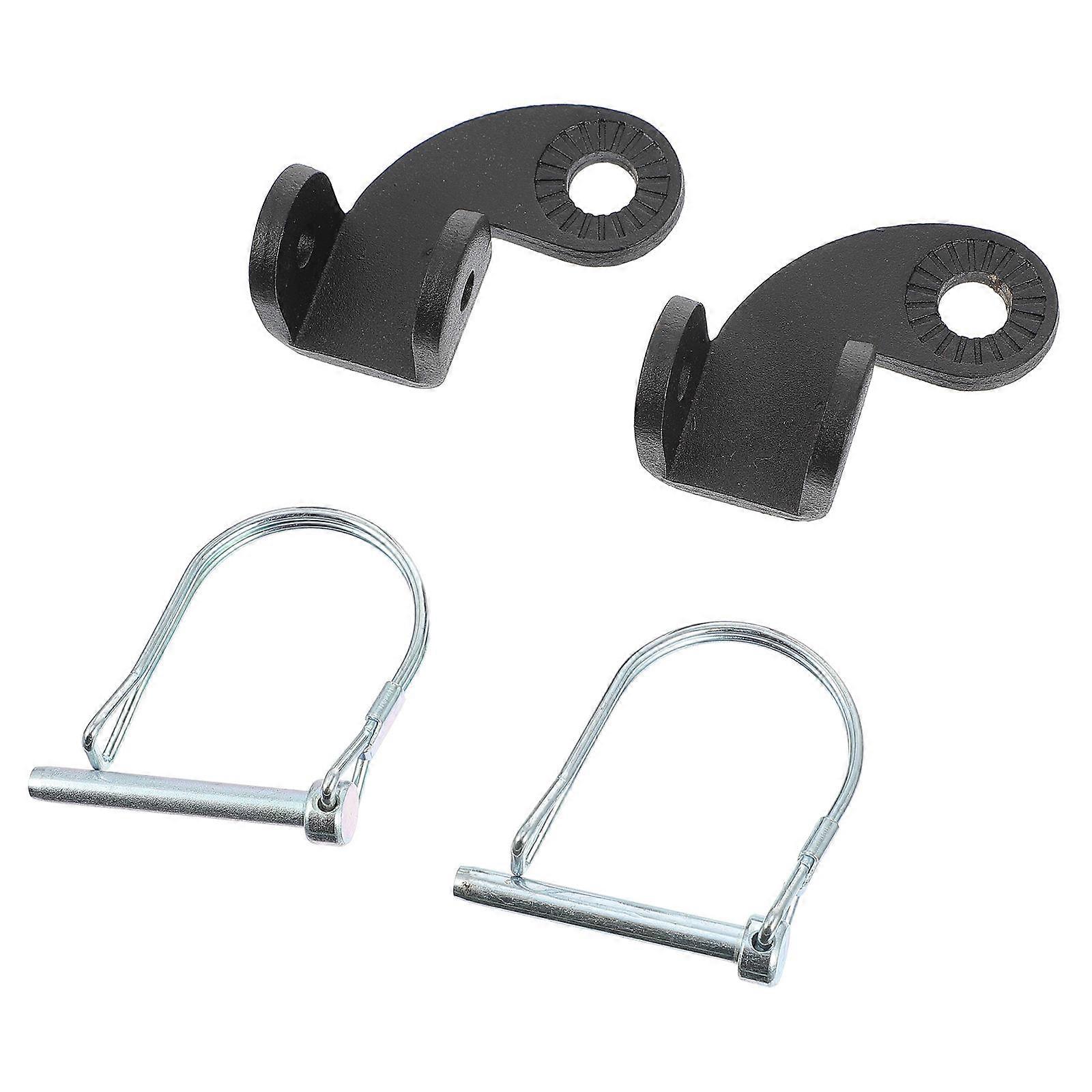 Bike Trailer Coupler Steel Attachment for Pulling Trailer 2Sets Black
