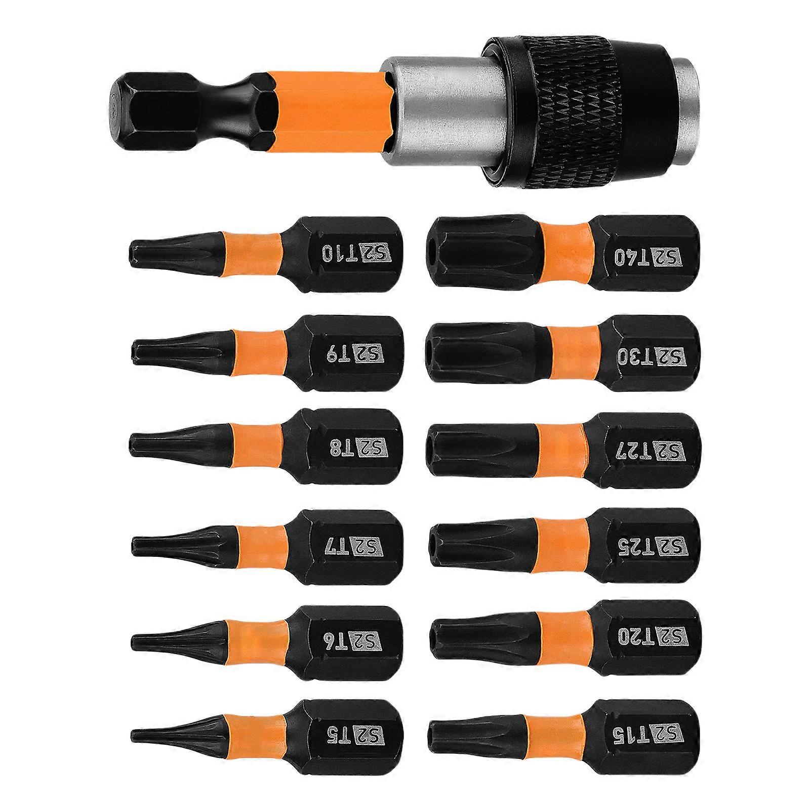 12 Pieces Steel Magnetic Screwdriver Bits Set Designed or Versatile Use In Automotive Maintenance and Home Projects Multicolor