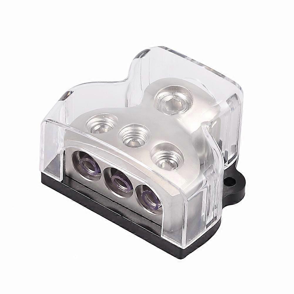 3-Way Power Distribution Block 1x0 Gauge in 3x4 Gauge Out Power Distribution Block for Car Audio Splitter