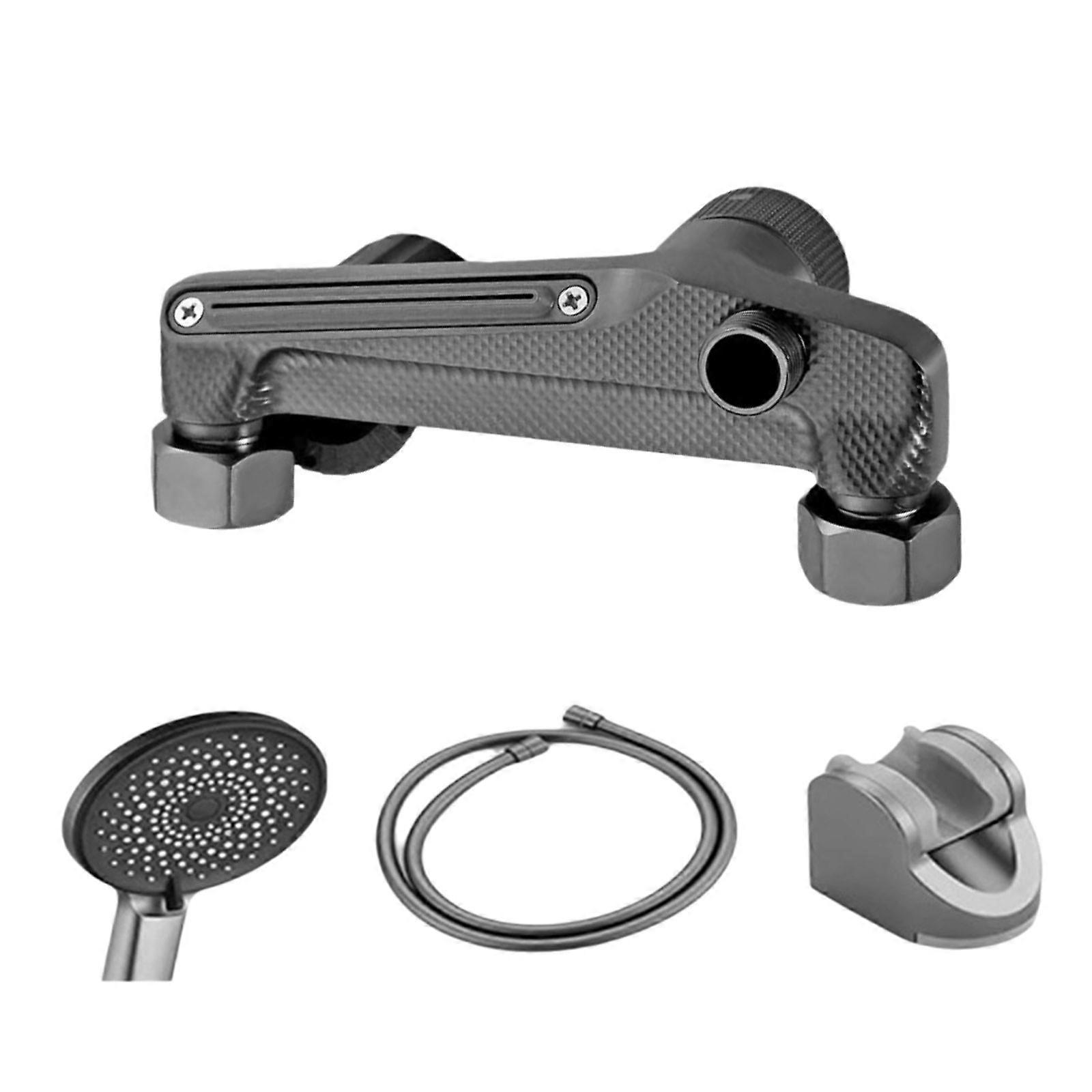 Robinet de baignoire mural avec douchette à main, en laiton, mitigeur eau chaude/eau froide, multicolore résistant.