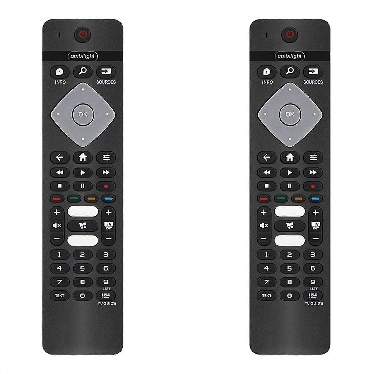 2X Remote Control Replacement for All 4K Smart LED TV 75PUS6754/12 65PUS6754/12 65PUS6704/12 55PUS67