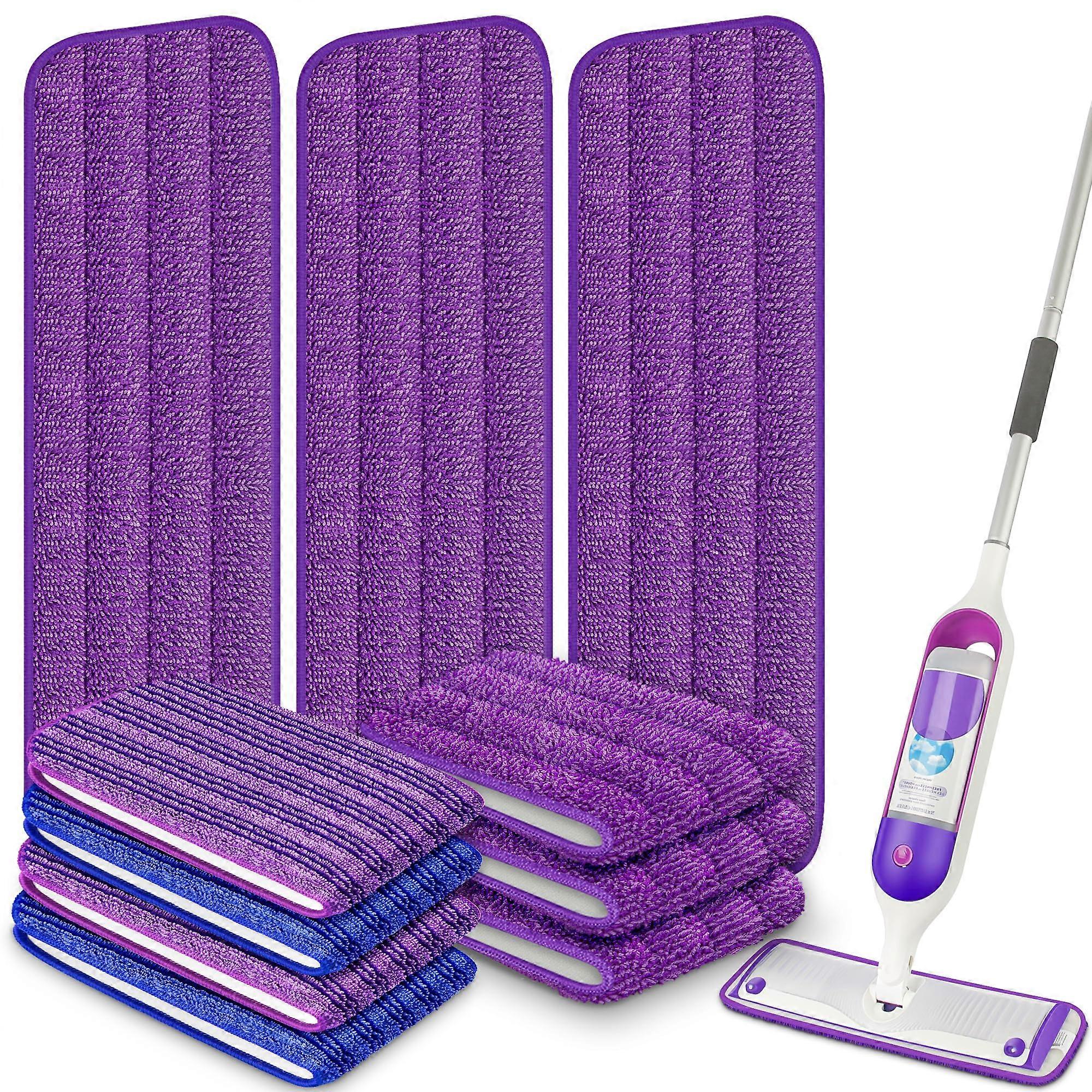 10 Pack Reusable Microfiber Mop Pads for Swiffer PowerMop, Machine Washable EcoFriendly Refills