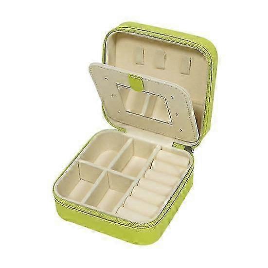 Jewelry Storage Box with Zipper for Multiple Compartments and Soft Lining