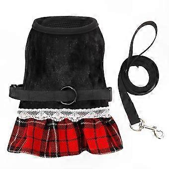 Adjustable Plaid Small Pets Bunny Vest with Matching Leash