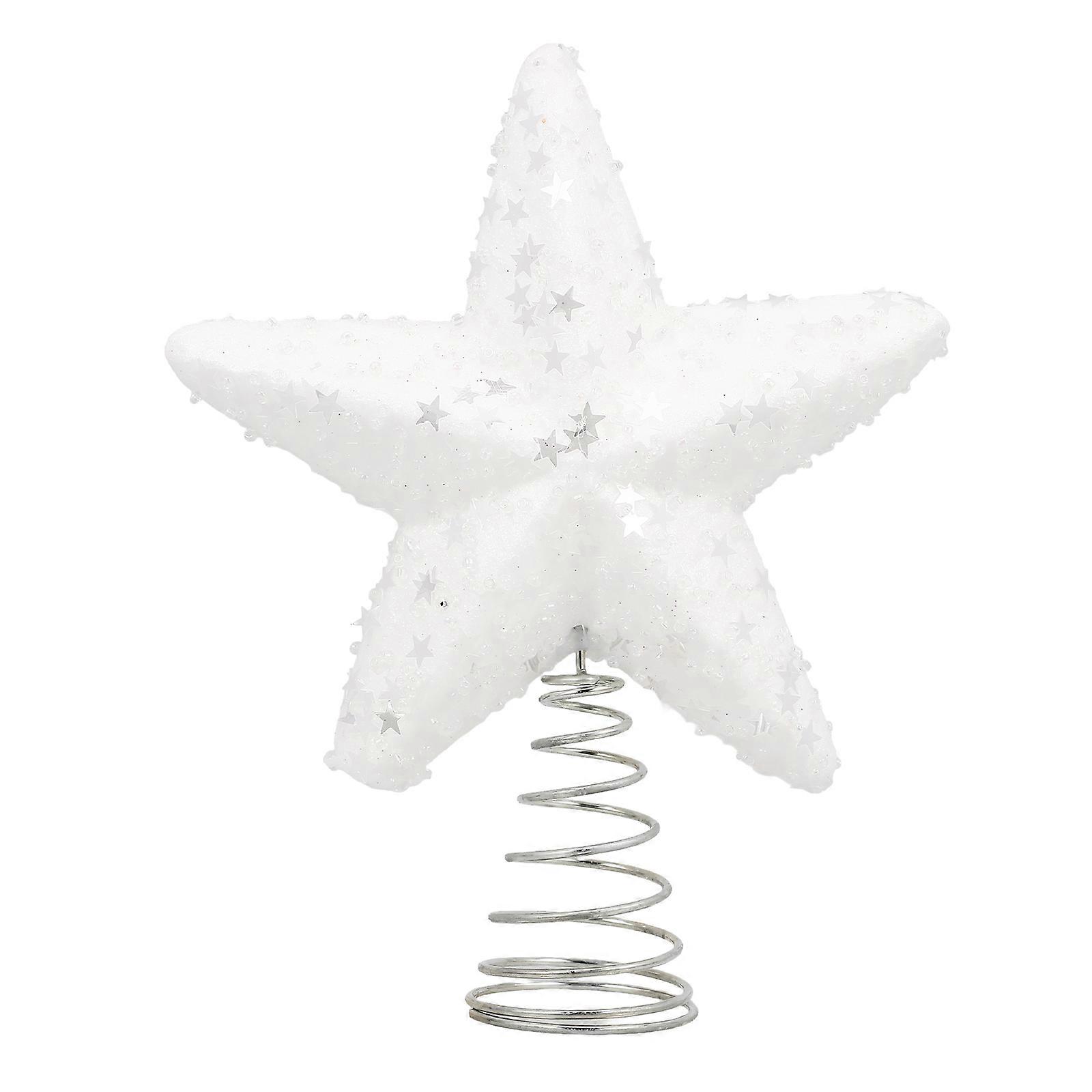 Christmas Tree Star Decoration for Decor White Foam Iron