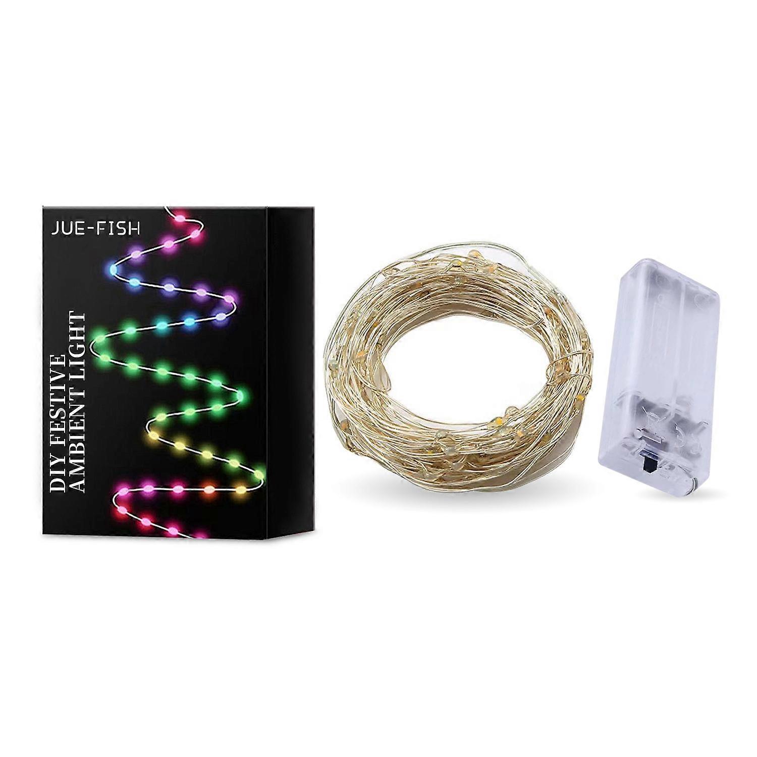 Jue-Fish string lights, LED flashing lights, outdoor decorative Christmas tree lights, ambient light