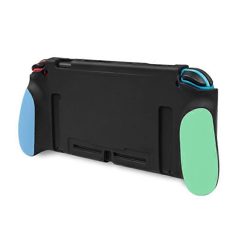 For Switch TPU Case Protective Shell Durable Cover for Nintendo SWITCH Enhanced Grip Blue & Green