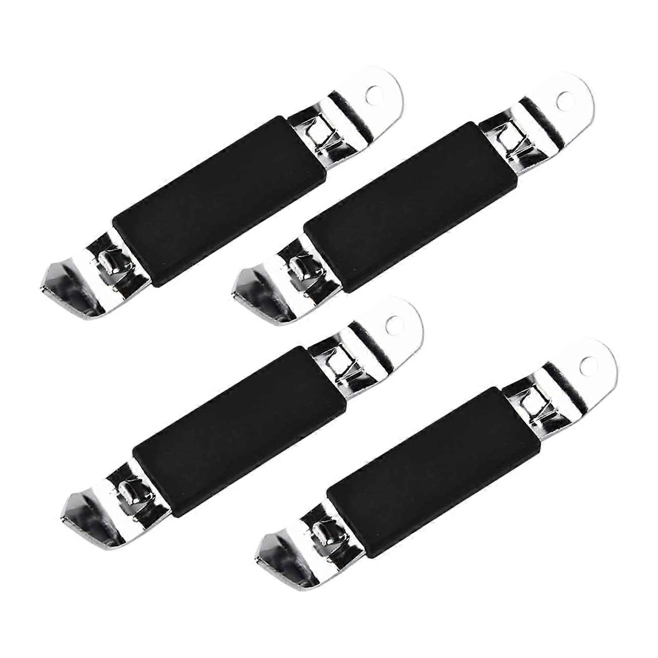 4Pcs Durable Metal Beer Bottle Opener and Can Opener Fits Multiple Cap Sizes for Camping Kitchen