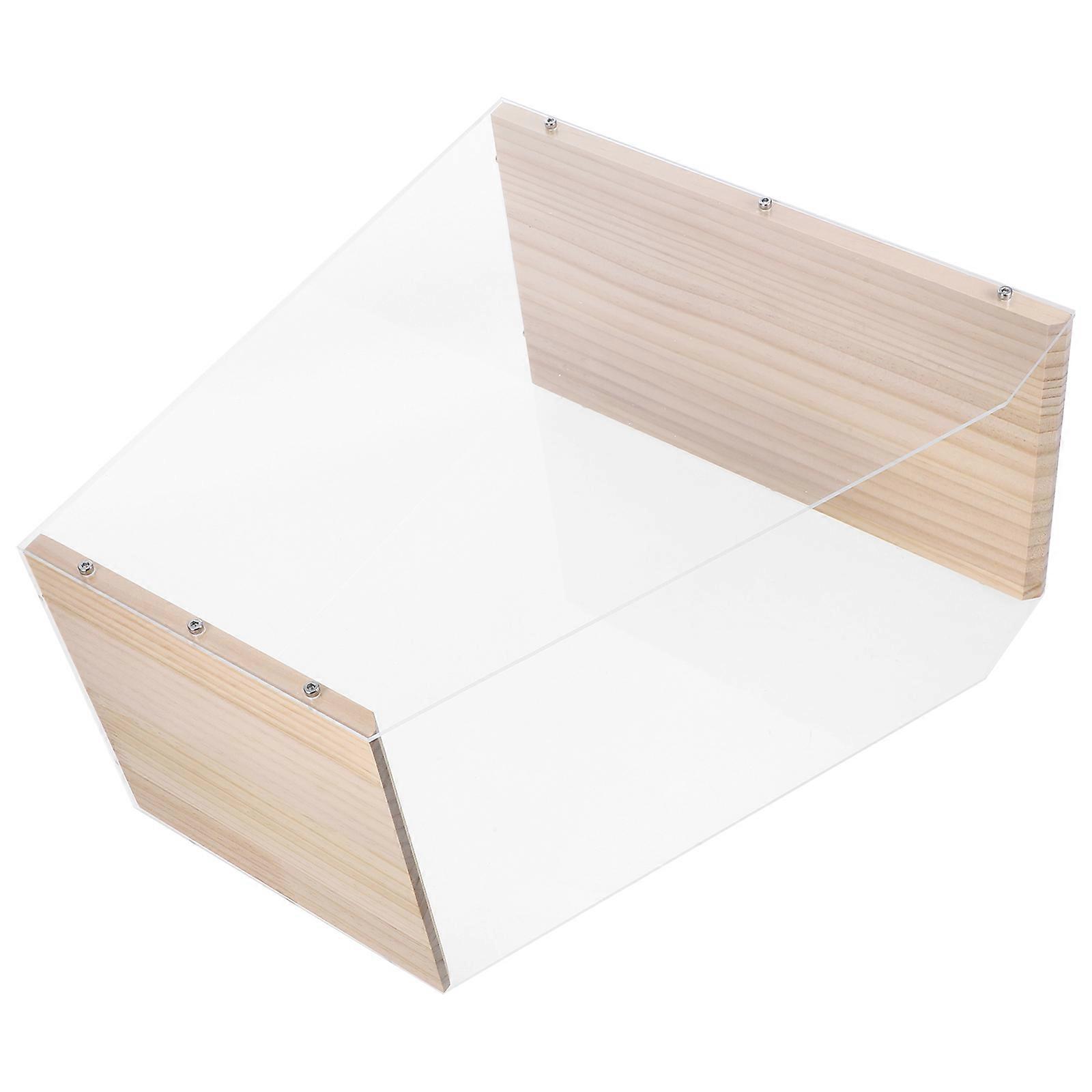 Black Vinyl Record Storage Holder with Transparent Design for