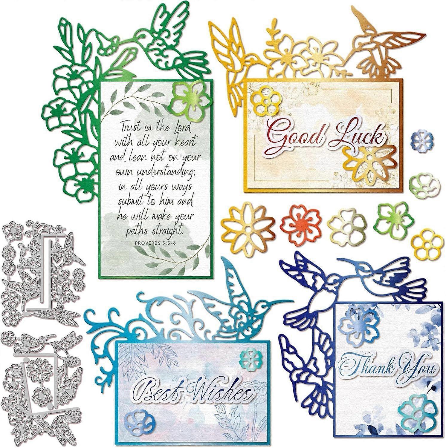 Hummingbird Corner Cutting Dies for Card Making Hummingbird Frame Cut Die for DIY Scrapbooking Journal Embossing Paper Craft Decor