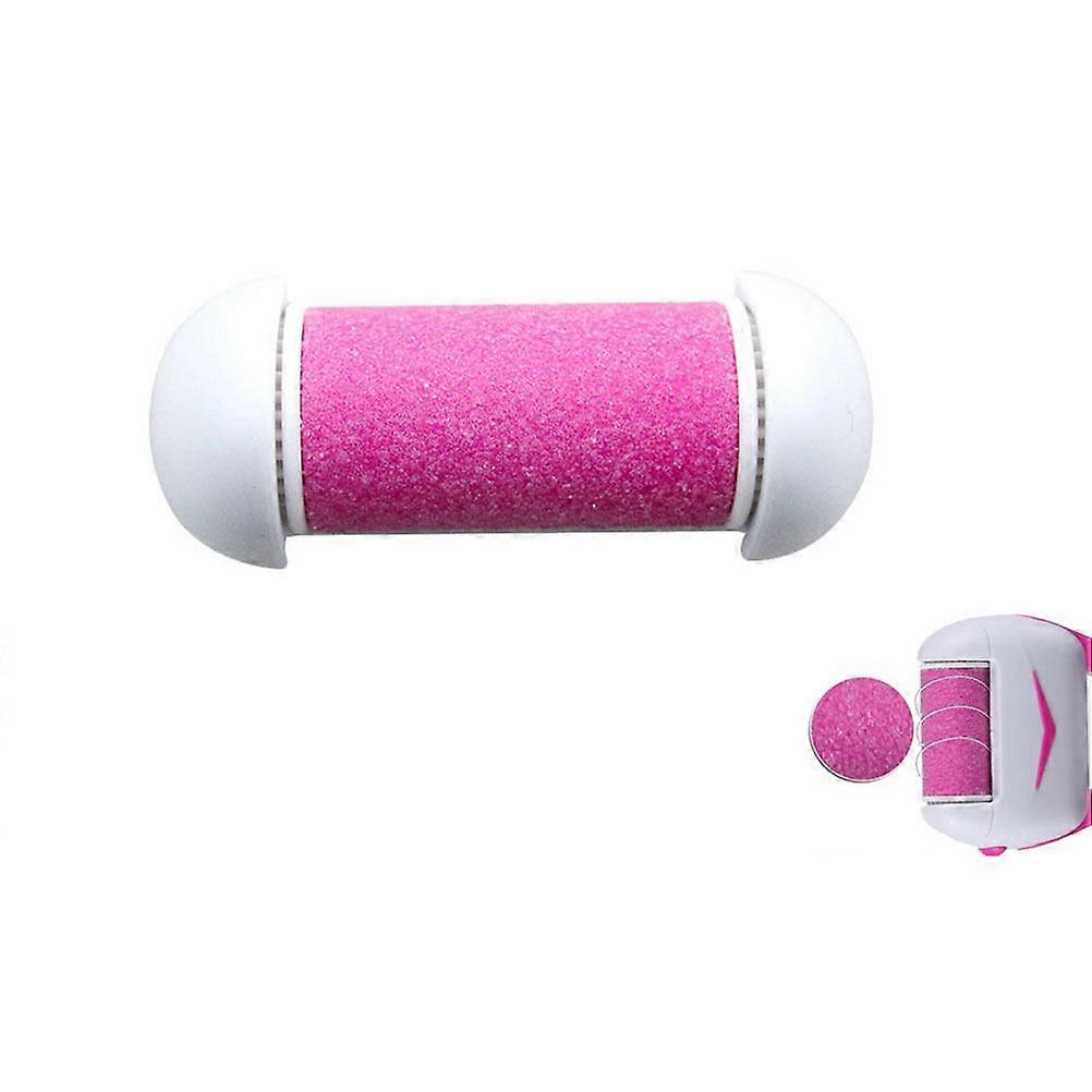 Foot Care Tool Replacement Roller Heads for Heel File Use 2Pcs Pink