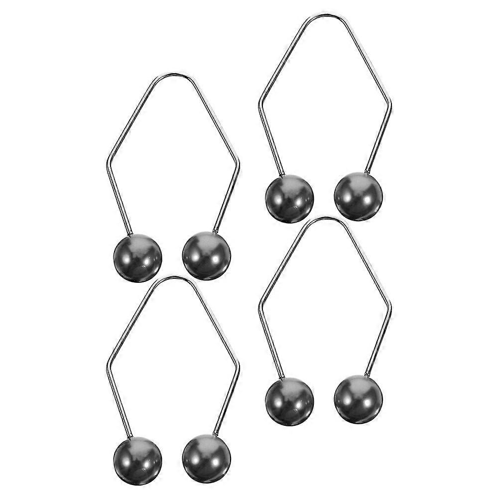 Black Dimple Maker 4 Pairs For Human Face Perfect For Daily Use Alloy Facial Exerciser Designed To Enhance Your Smile With Beautiful Dimples