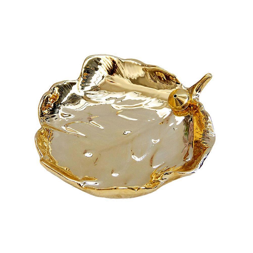 Home Ceramic Incense Stick Holder Leaf Design for 2Pcs