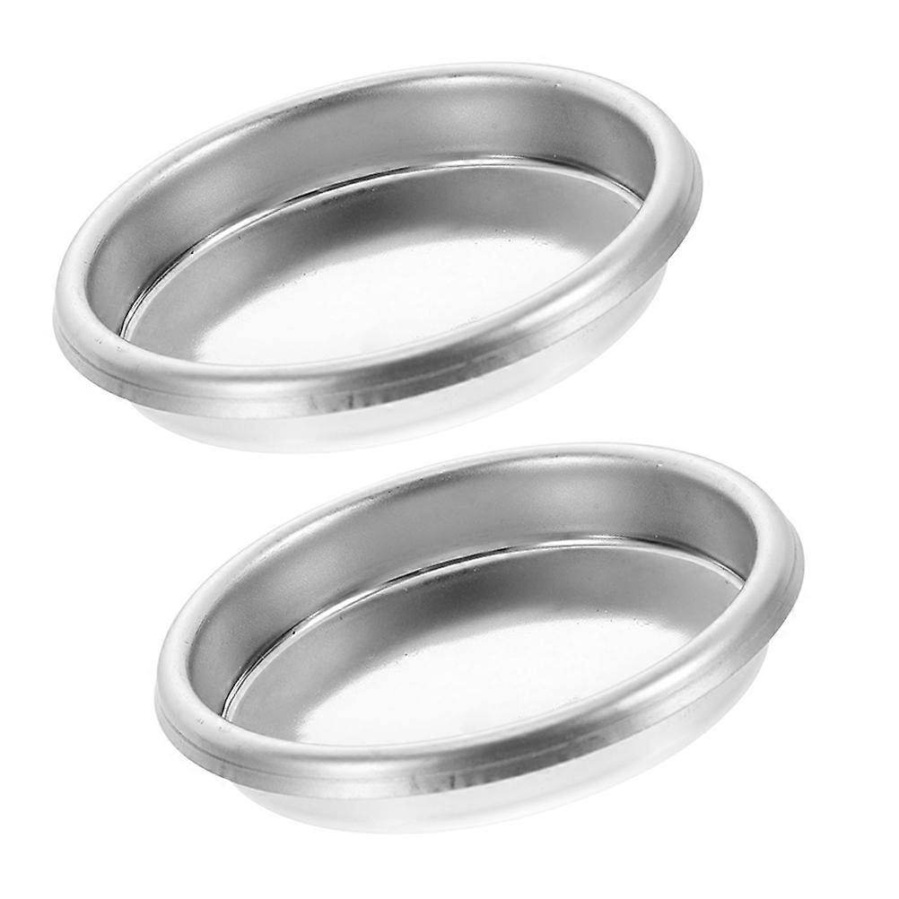 Backflush Cleaning Coffee Machine Blind Filters 2Pcs Stainless Steel Inserts