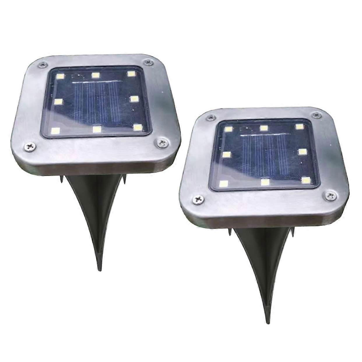 2pcs Solar Garden Lights Outdoor Waterproof Bright LED Yard Pathway Lanterns