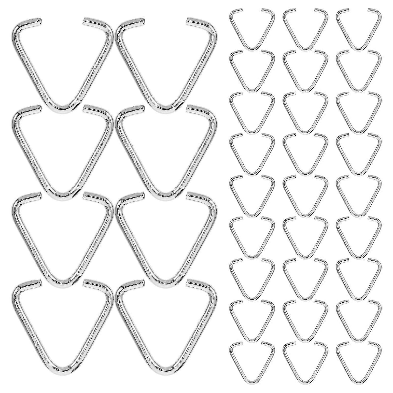 100Pcs Triangle Jump Rings for Jewelry Making Silver Iron Material
