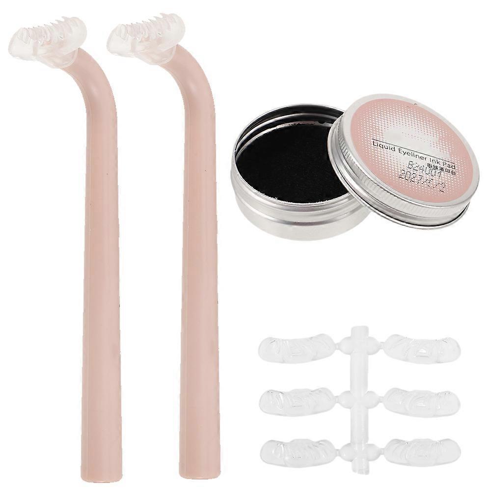 Pink Eyelash Stamp Eye Makeup Tool for Lower Lashes 1Set Durable Accessory