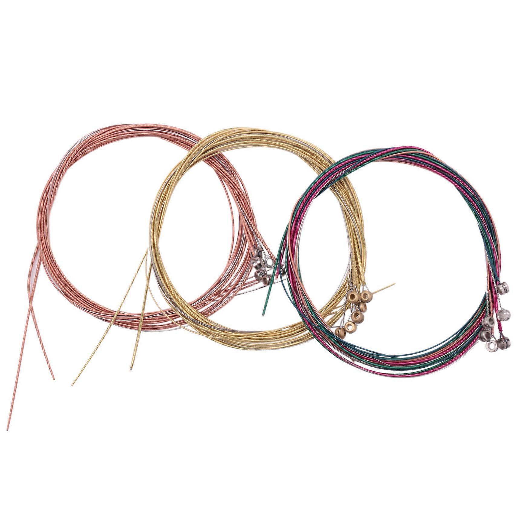3 Sets Guitar Strings Replacement Steel String for Acoustic Guitar