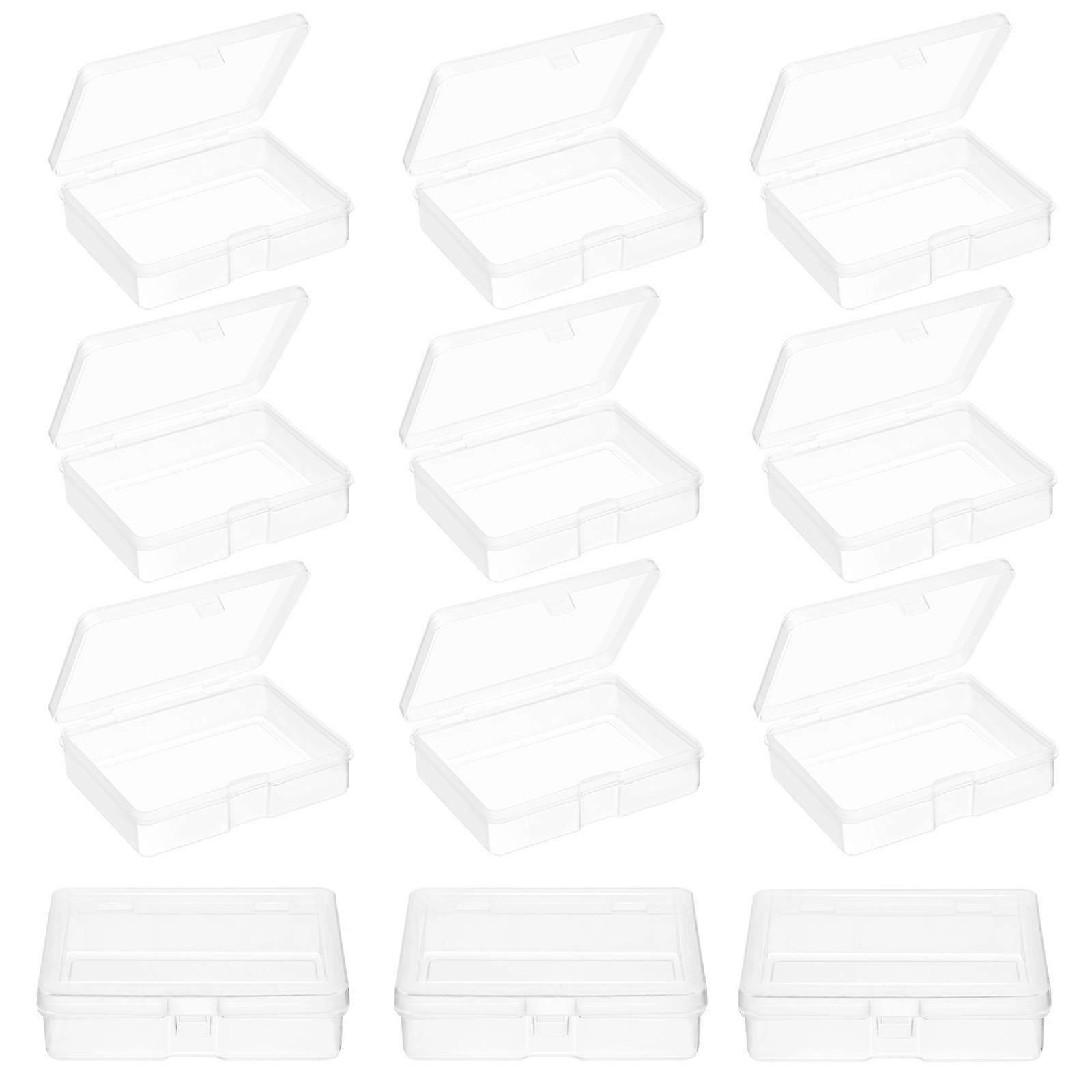 Mini Plastic Boxes Clear Plastic Cases for Storage Use 72Pcs Bead Storage Boxes
