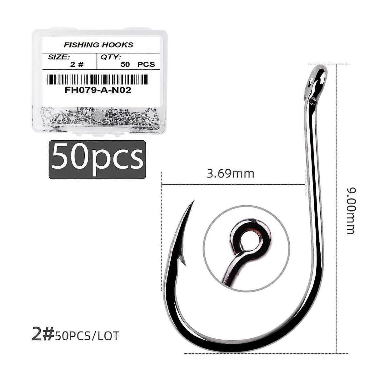 Ensemble d'hame?ons de p��che en acier �� haute teneur en carbone, hame?on barbel�� tranchant et Durable, ��quipement de mat��riel, accessoires a