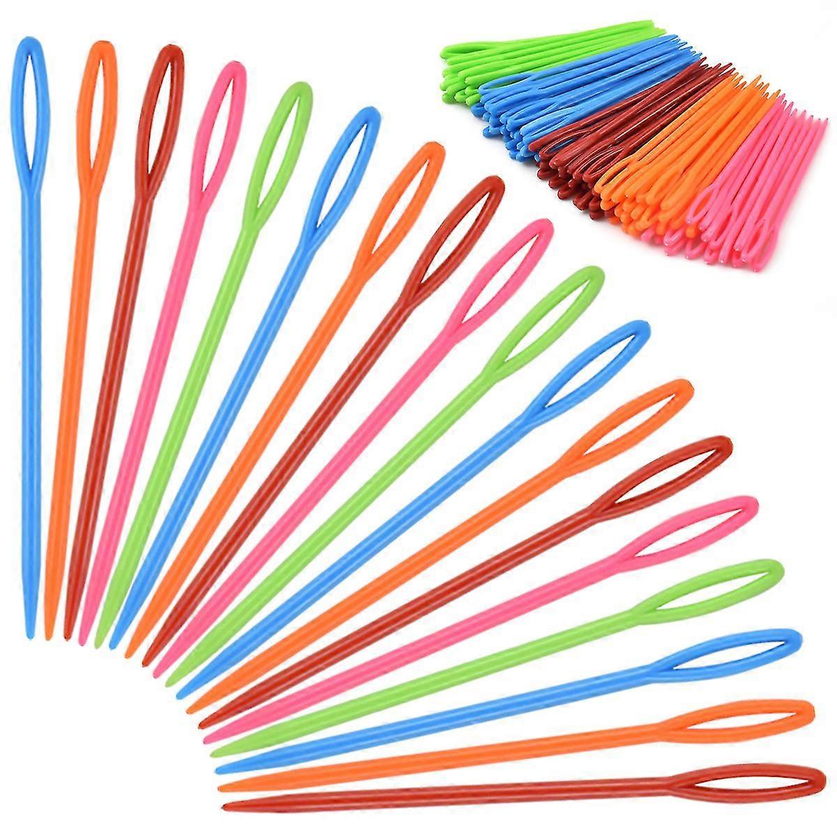 25-26 Sewing Needles 100pcs Children Plastic Needles