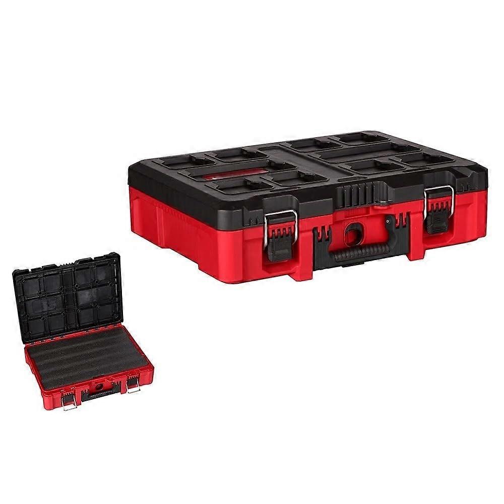 Tool Case with  Foam Insert, Heavy Duty Stackable Storage Box