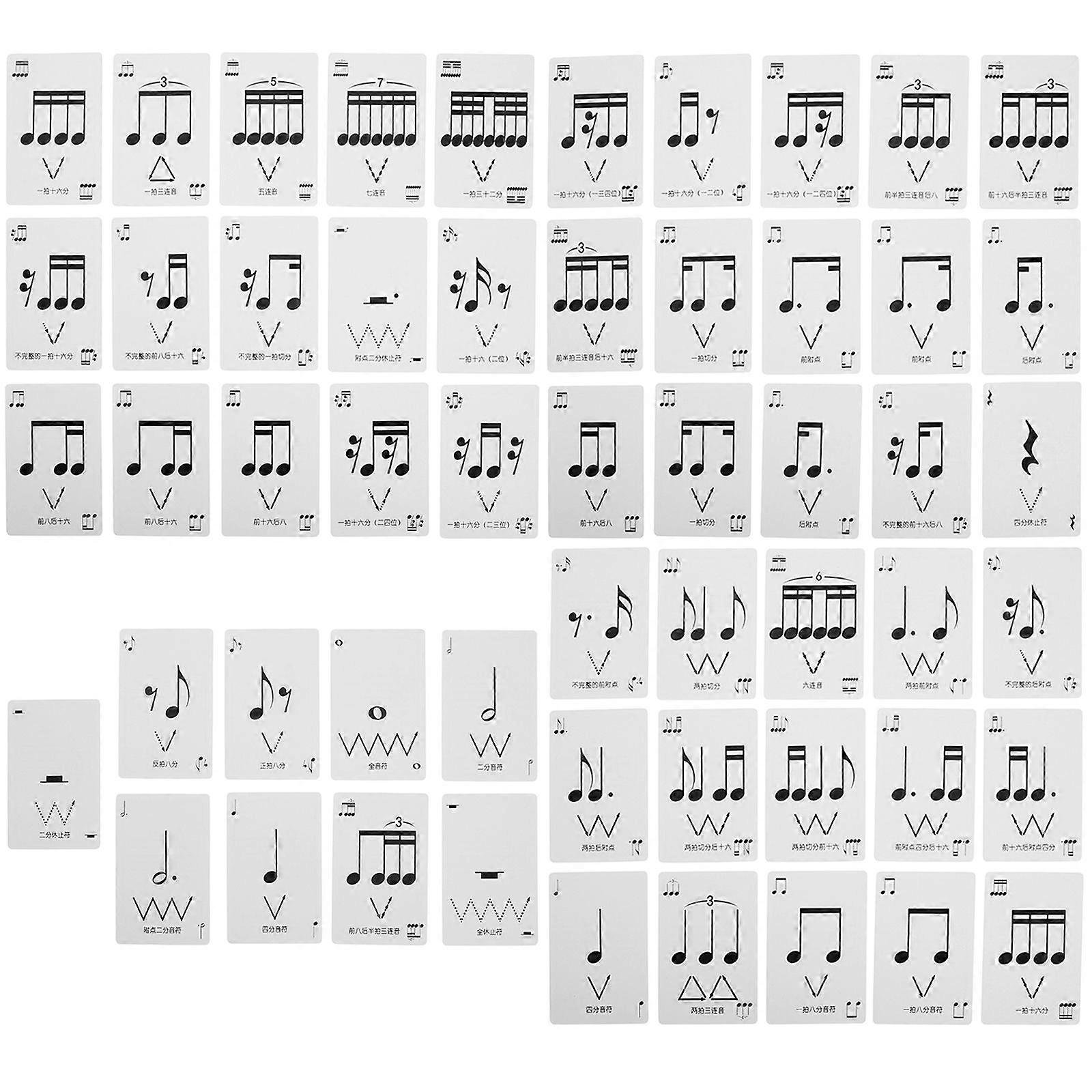 1 Box Beginner Music Students Rhythm Poker Cards Portable Music Notation Flashcards Music Rhythm Flashcards Set for Music Theory Training Practice