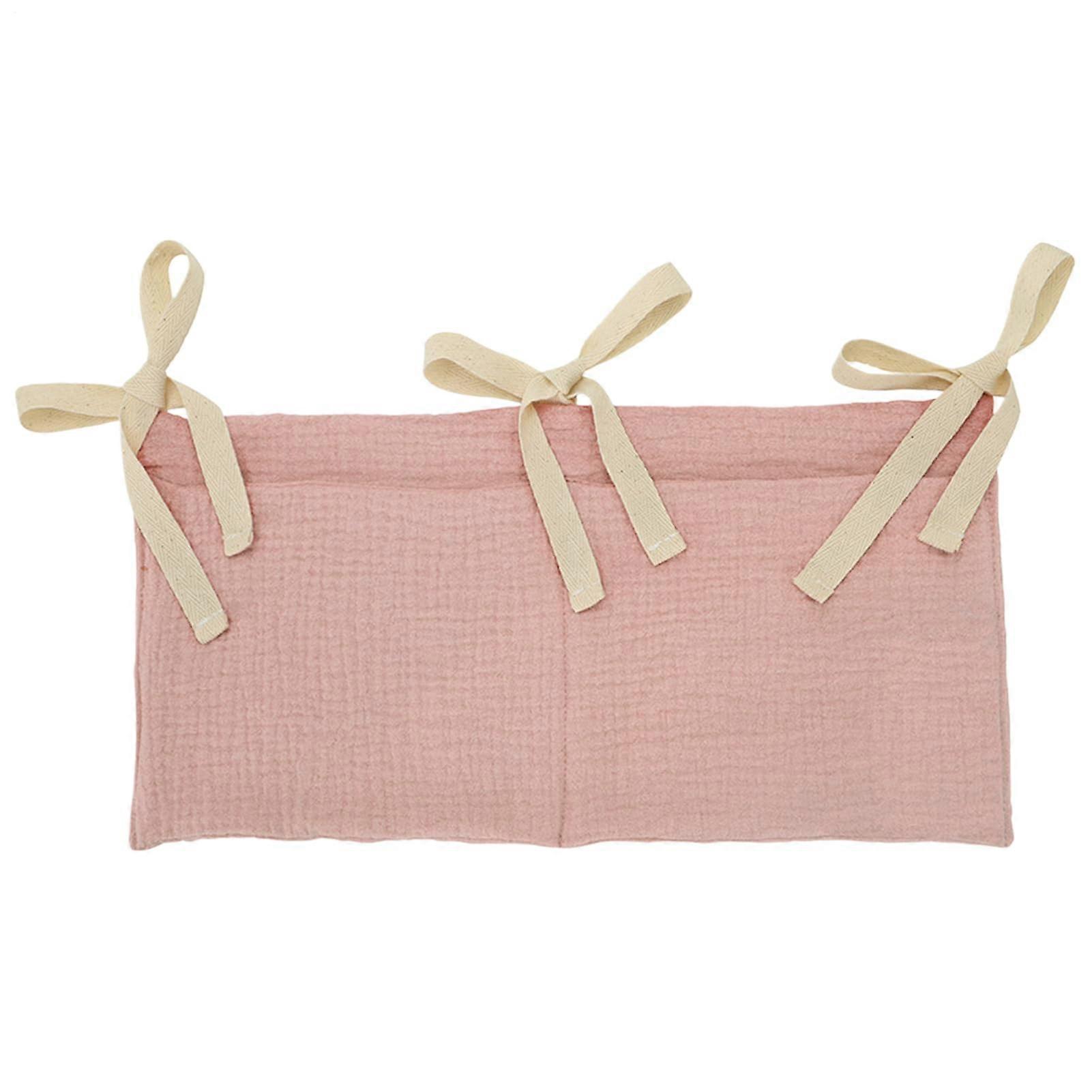 Bedside Organizer with Dual Compartments, Durable Cotton Hanging Caddy for Dorm and Camping