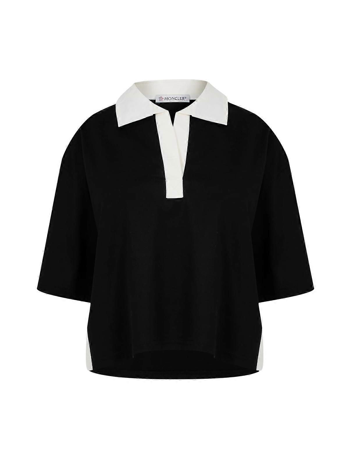 Logo Patch Cropped Polo Shirt