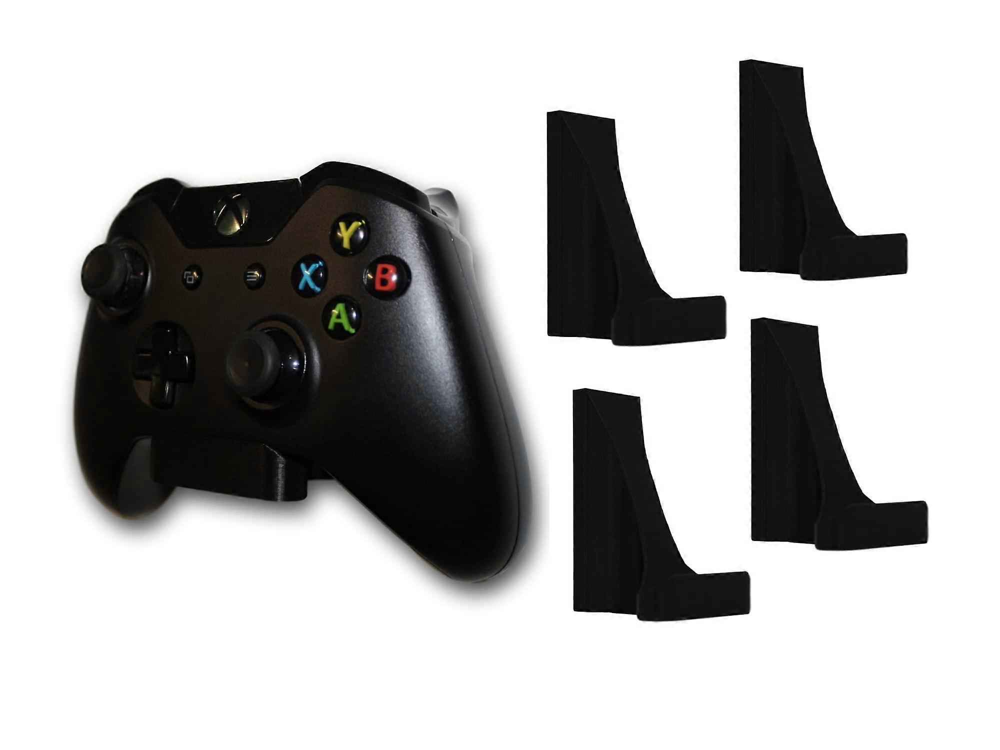 Wall Mount for Xbox One Controller with Command Strips by 3M, Damage Holder, 4 Pack Black