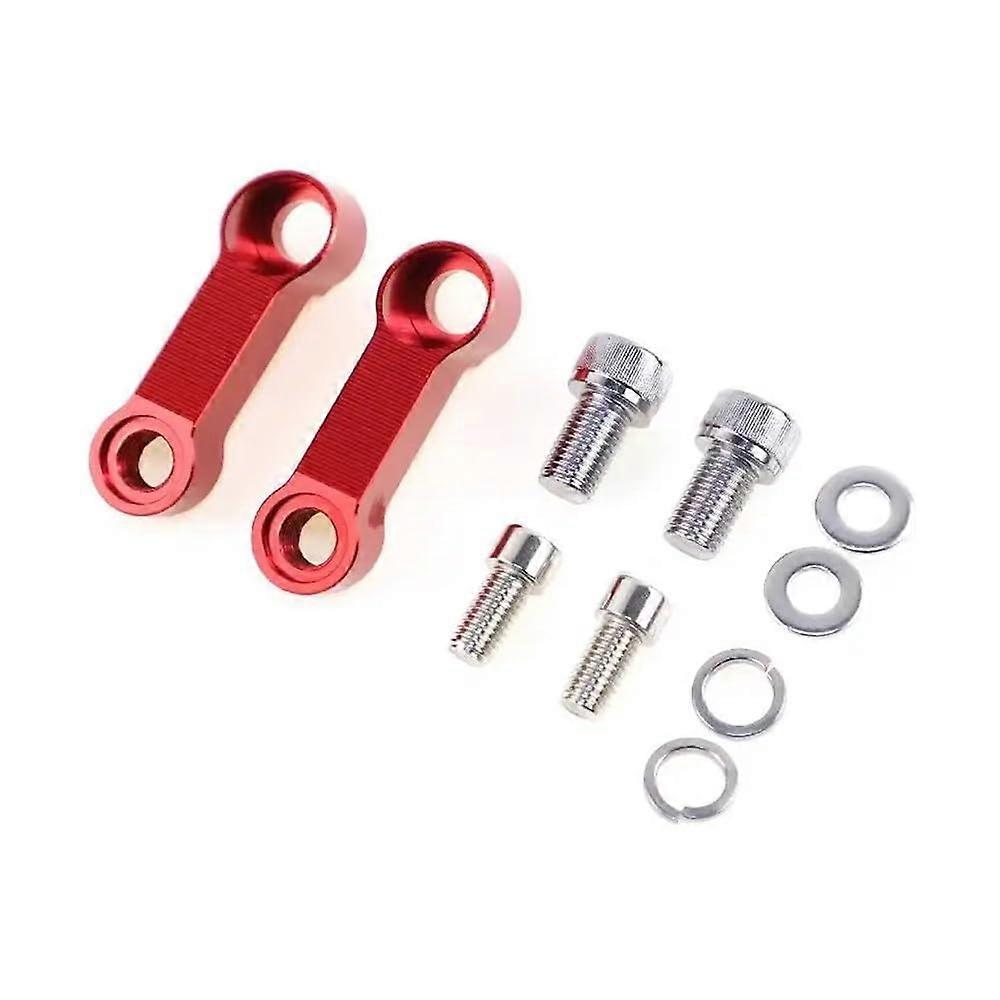 Motorcycle Mirror Extender CNC Aluminum Riser Spacer for Better Rear Visibility Red Adapter
