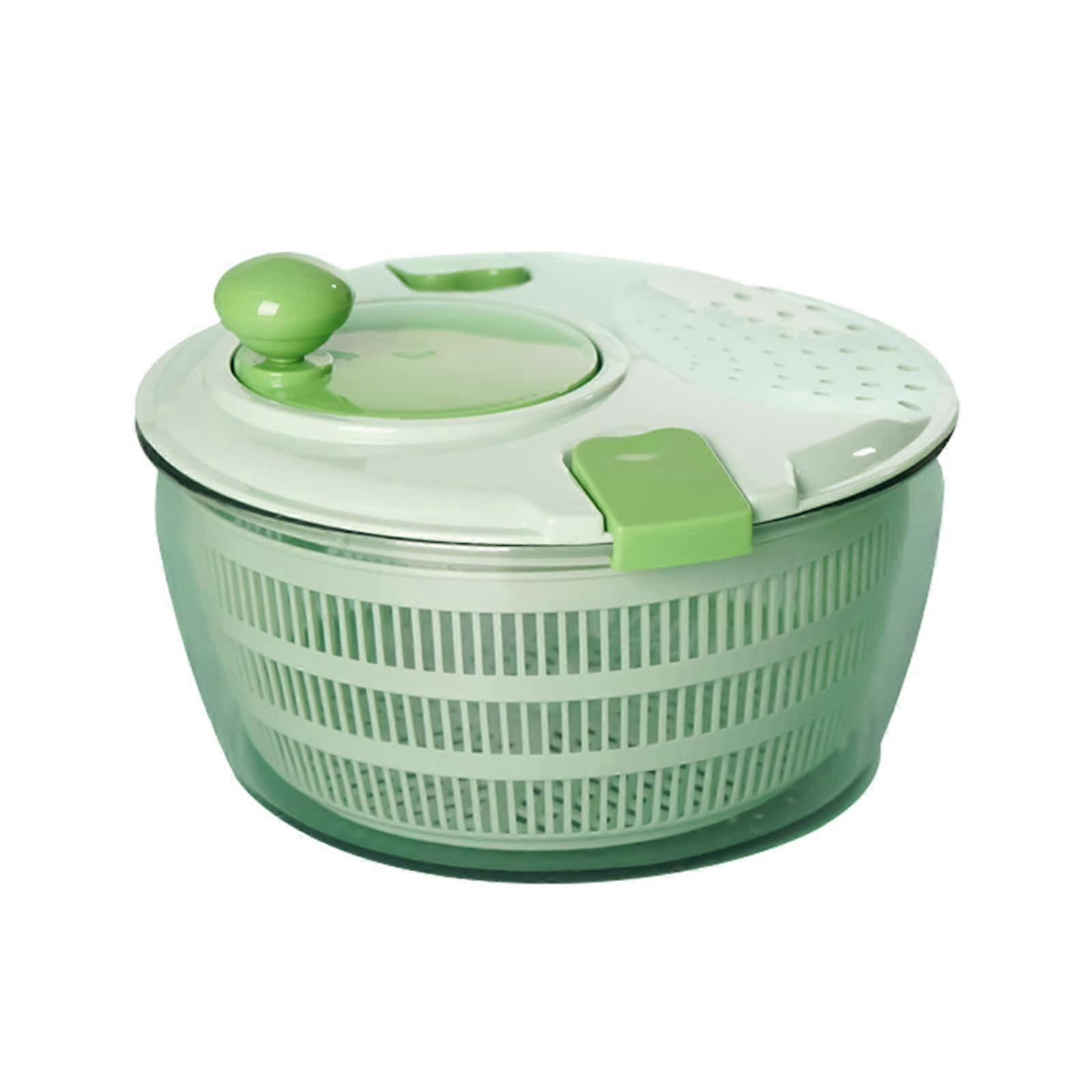 Large Capacity Salad Spinner with Secure Lid Locks and Drain for Lettuce and Vegetables