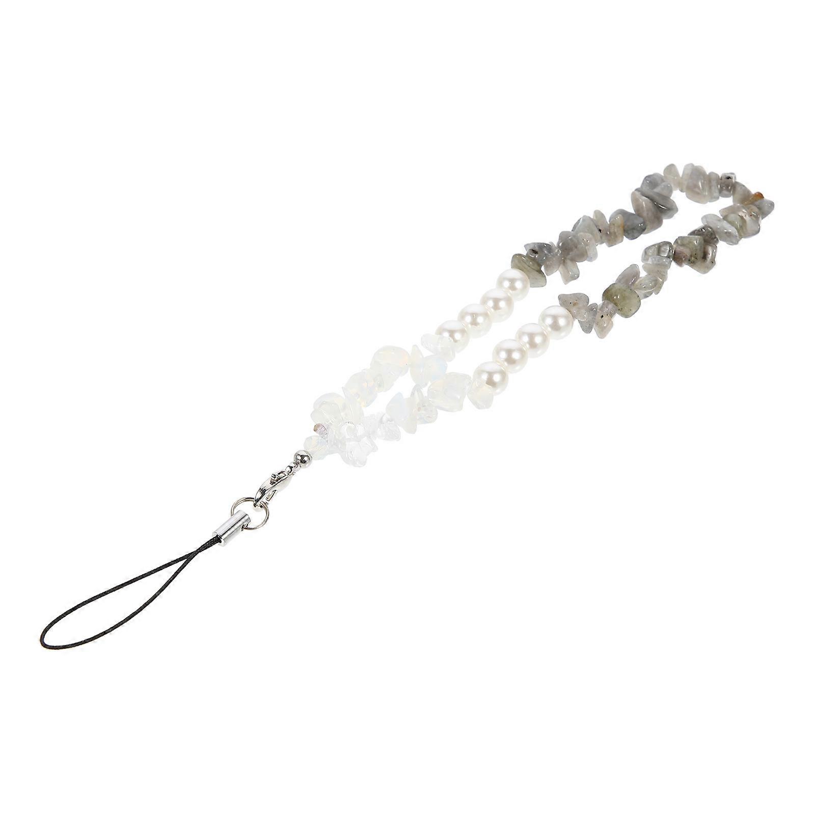 Grey Mobile Phone Chain Crystal Beads for Decoration