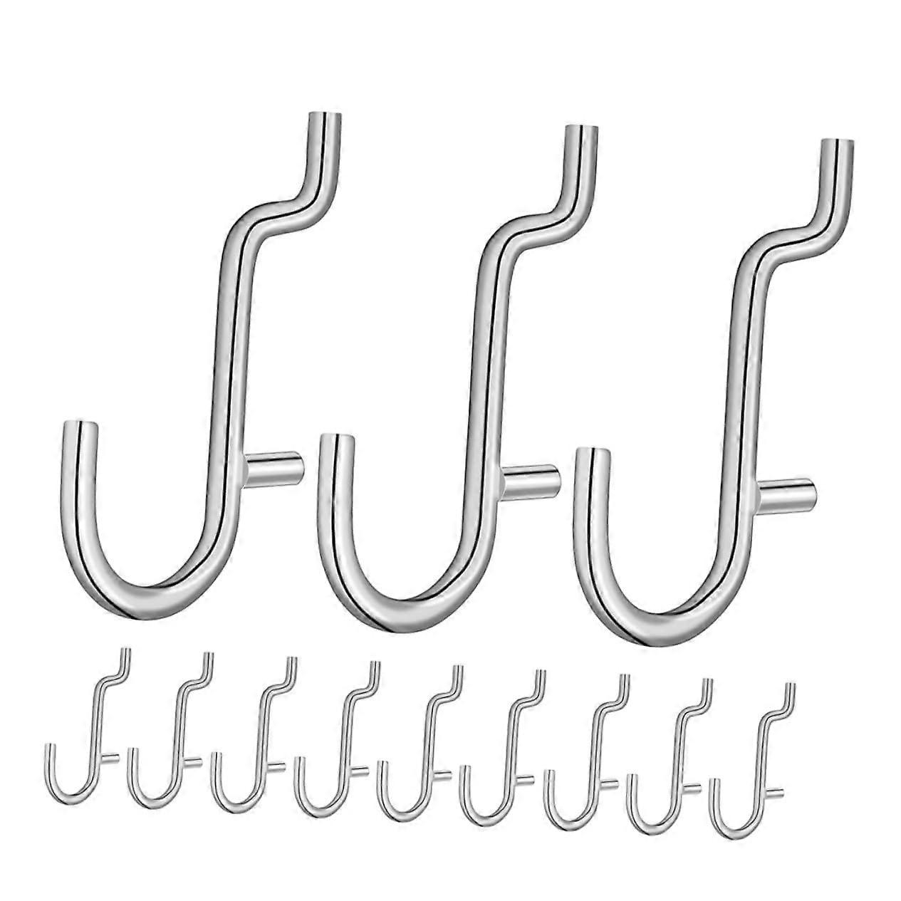 40pcs Stainless Steel Pegboard Hooks for Tools and Kitchen Wall Organizer Accessories