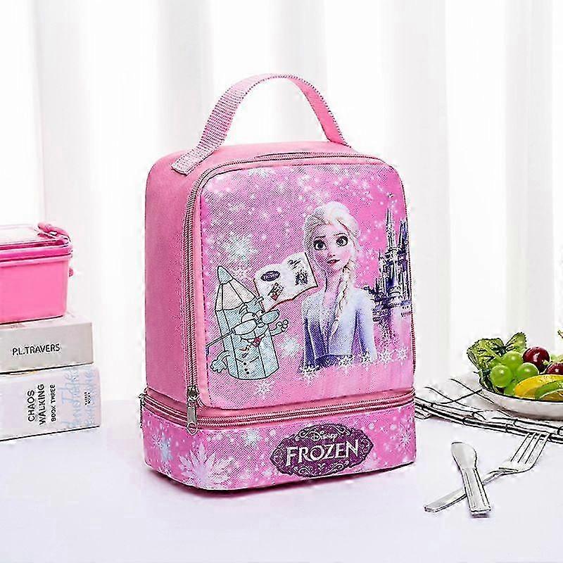 2025 Girl Kids Frozen Princess Cartoon Lunch Bag School Picnic Food Store Bags Snack Box Reusable