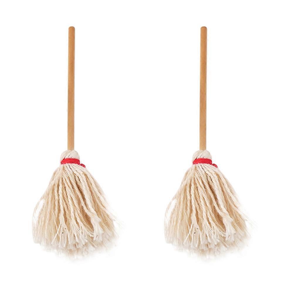 Doll House Mops Miniature Cleaning Tool Models for Decoration 2Pcs