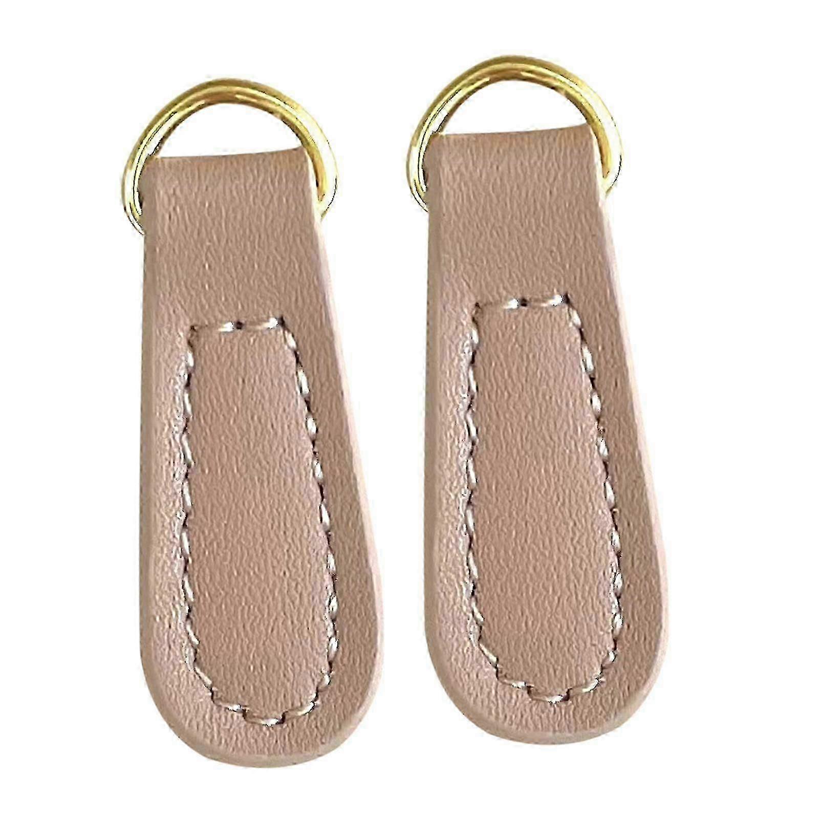 2Pcs Zipper Pulls PU Leather Pull Strap Zipper Pull Tabs for Purses Bag Suitcase