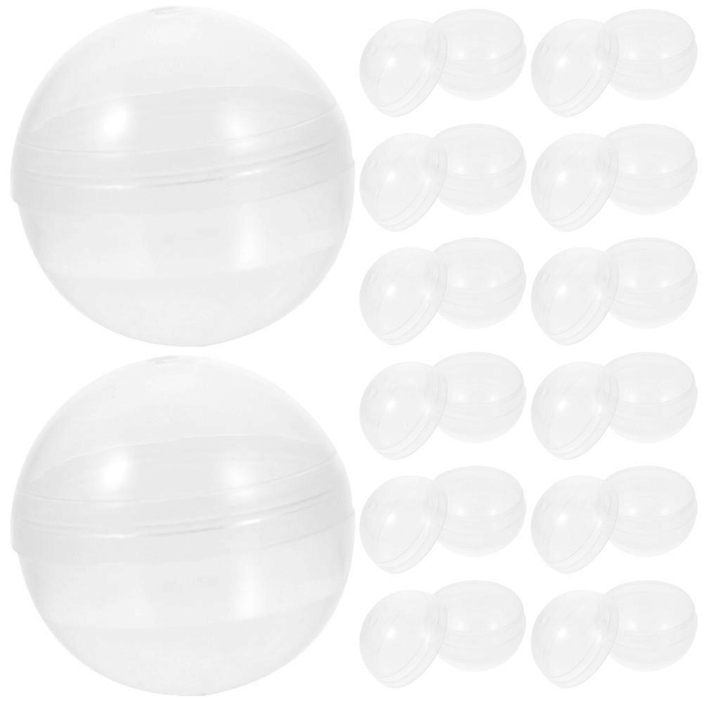 Vending Machine Capsules Empty Toy Capsules for Storage Use 50Pcs Transparent Plastic