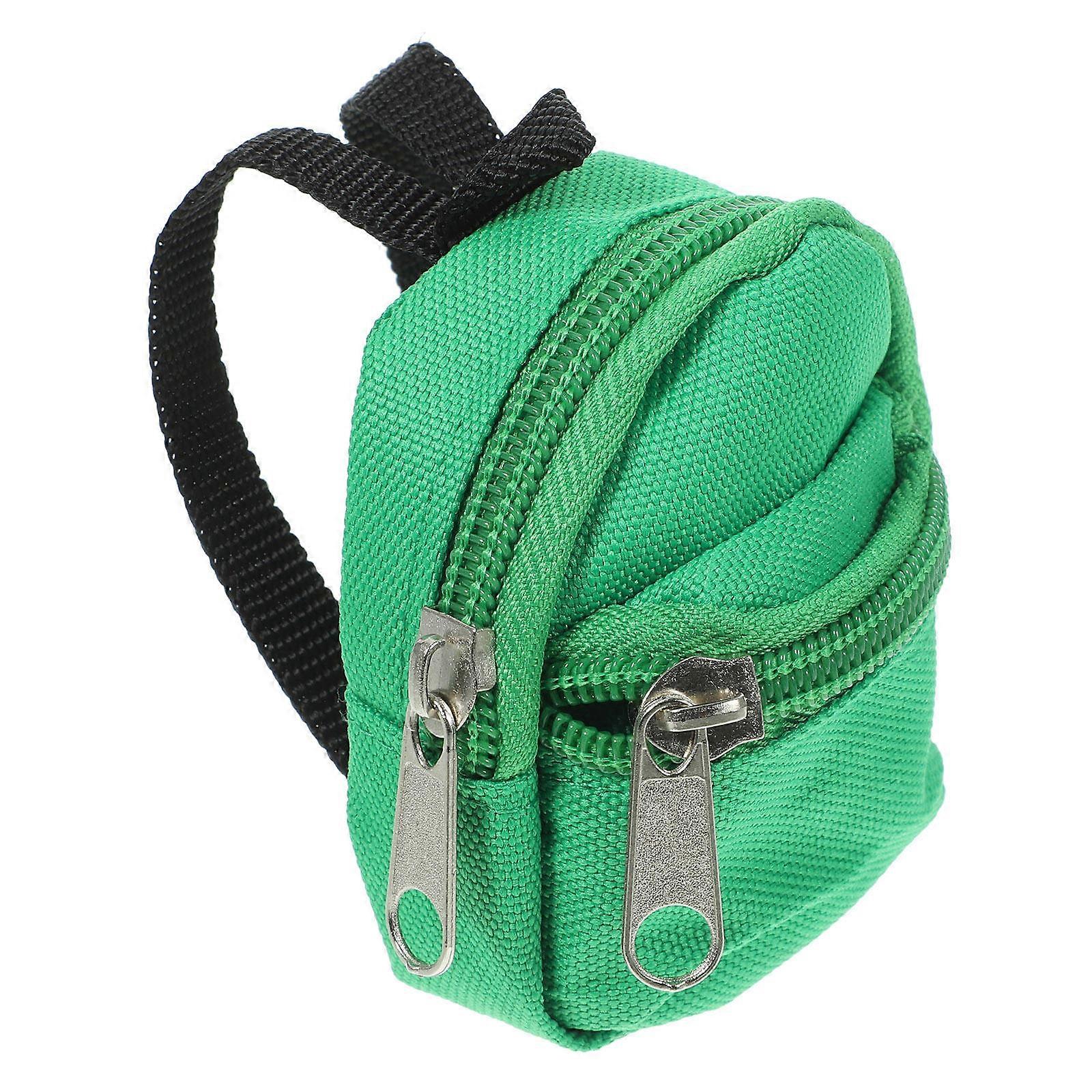 Mini House Backpack Miniature Doll Backpack for Decor Green