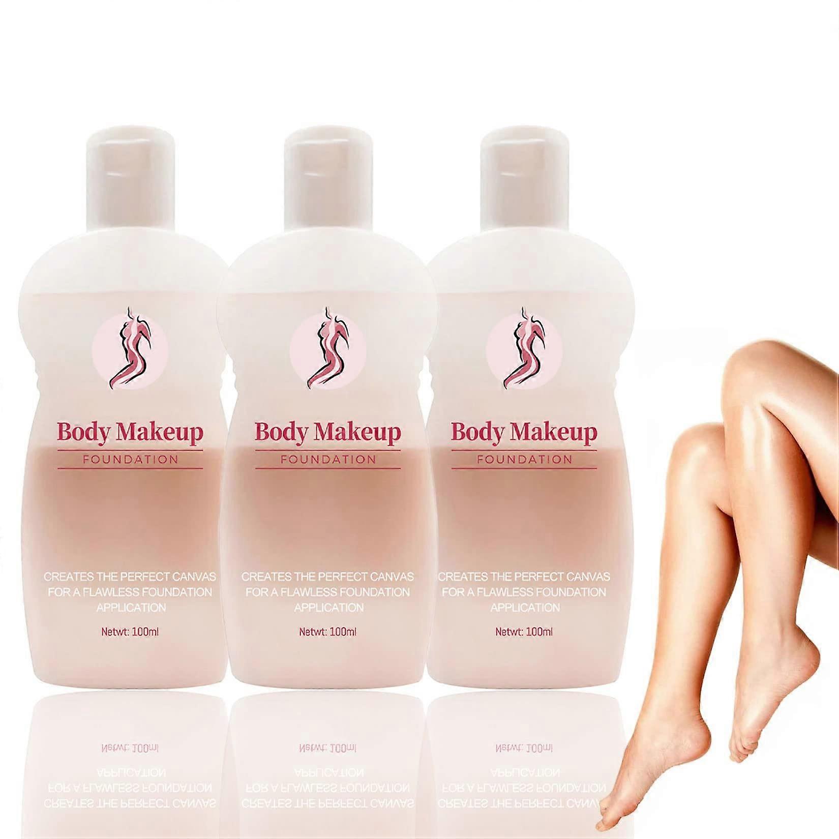 Body Makeup Foundation Full Coverage Waterproof Formula for Scars Tattoos and Varicose Veins 3pcs