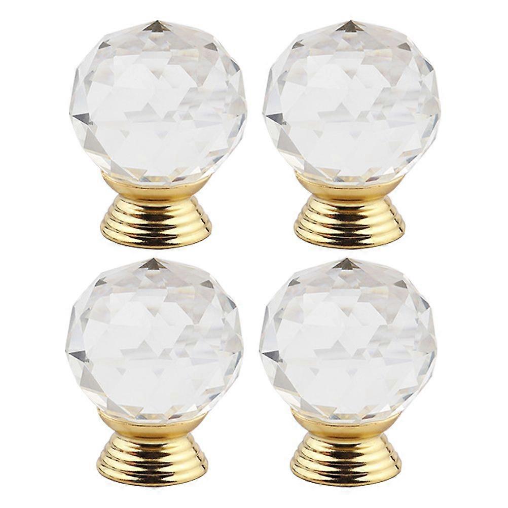 4Pcs Chic Home Drawer Cupboard Knobs Closet Handles for Home Using (Golden)