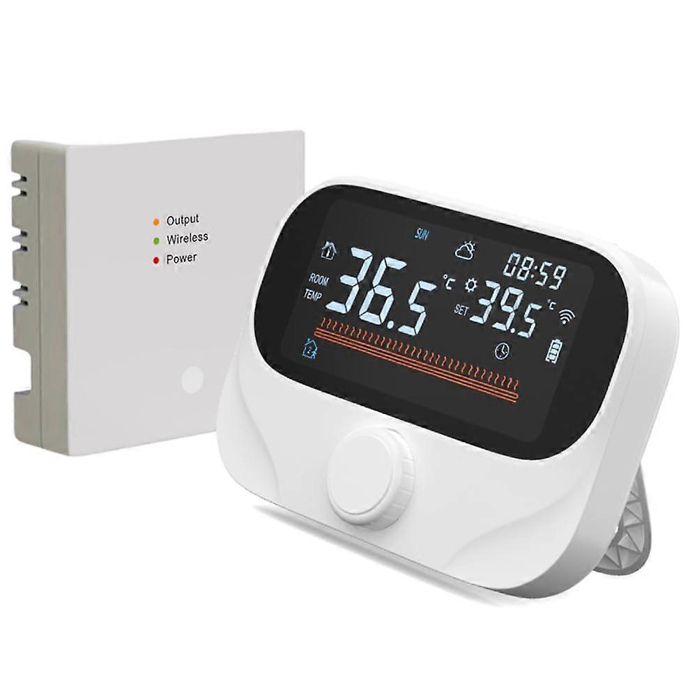 Smart WiFi Boiler Heating Thermostat with App and Voice Control, Programmable LED Touch Screen