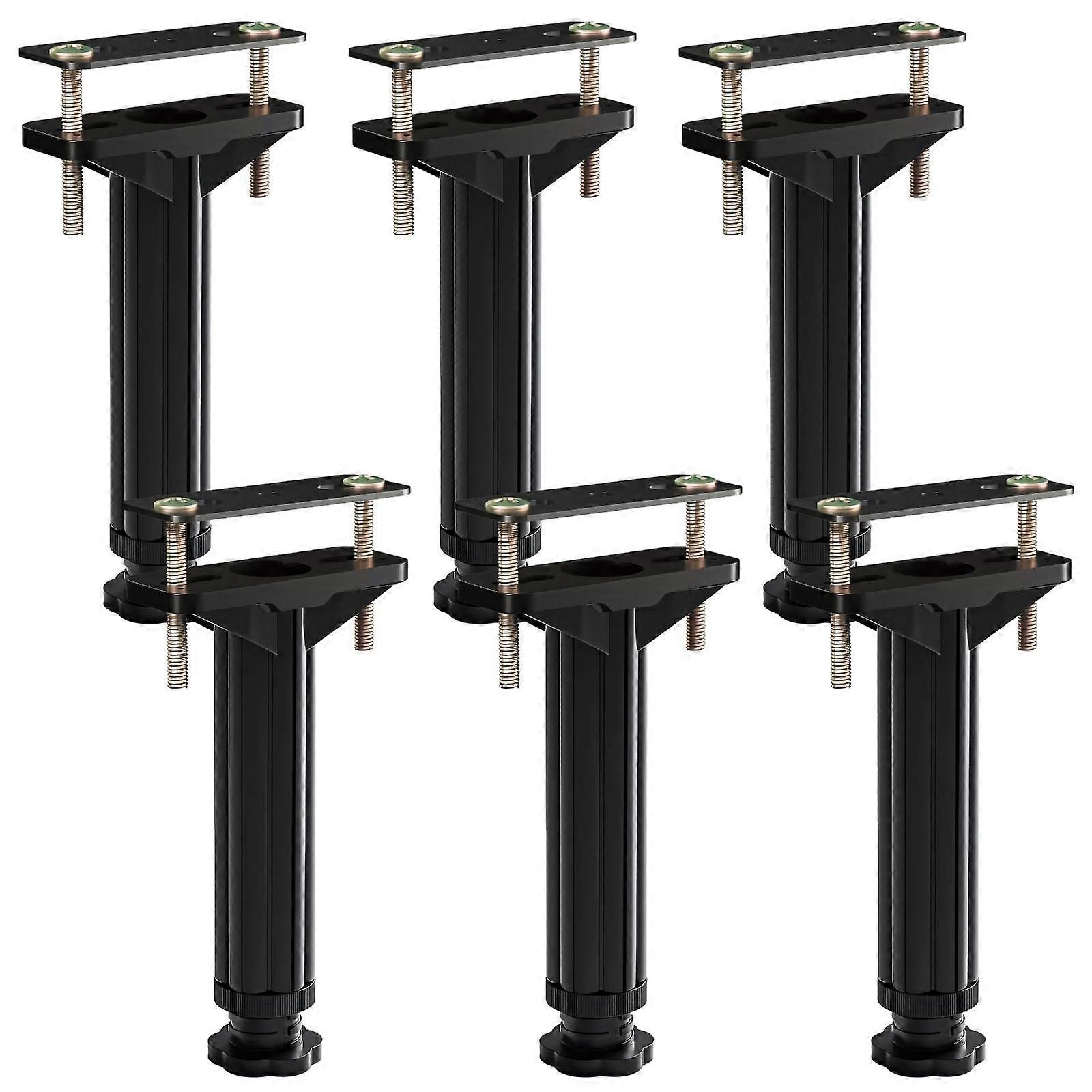6Pack Adjustable Bed Frame Support Legs Heavy Duty, 7.512.6in Height, Easy Install Center Stabilizers