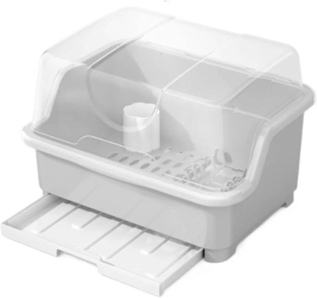 Dish Drying Rack with Utensil Holder, 2Tier Kitchen Dish Organizer Shelf, Large Capacity, RustResistant