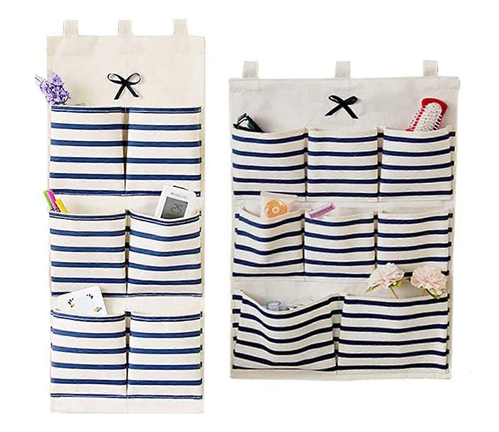 Cloth Bag Wall-Mounted Storage Pockets Cotton And Linen Multi-Functiona Lbed Room Wall Mou
